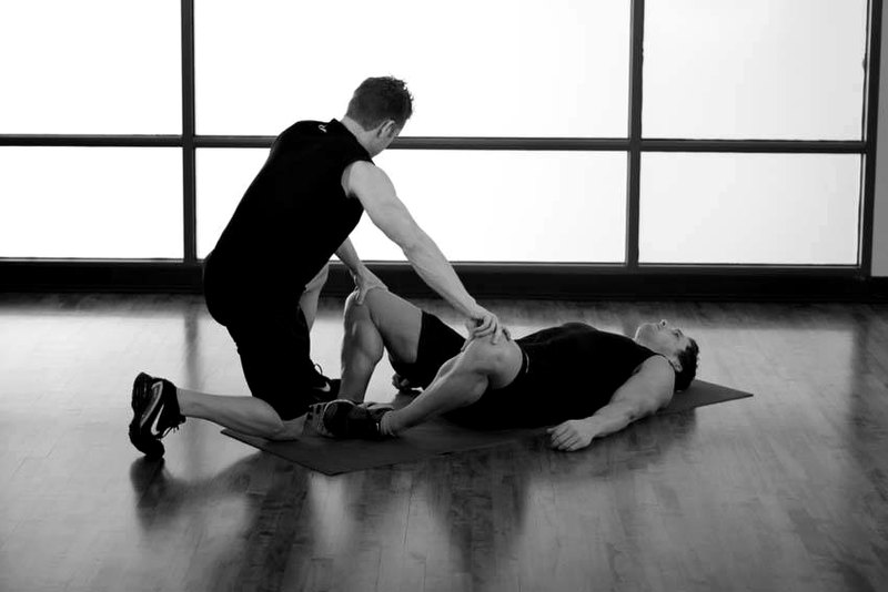 Lying Bent Leg Groin — start position demonstration photo