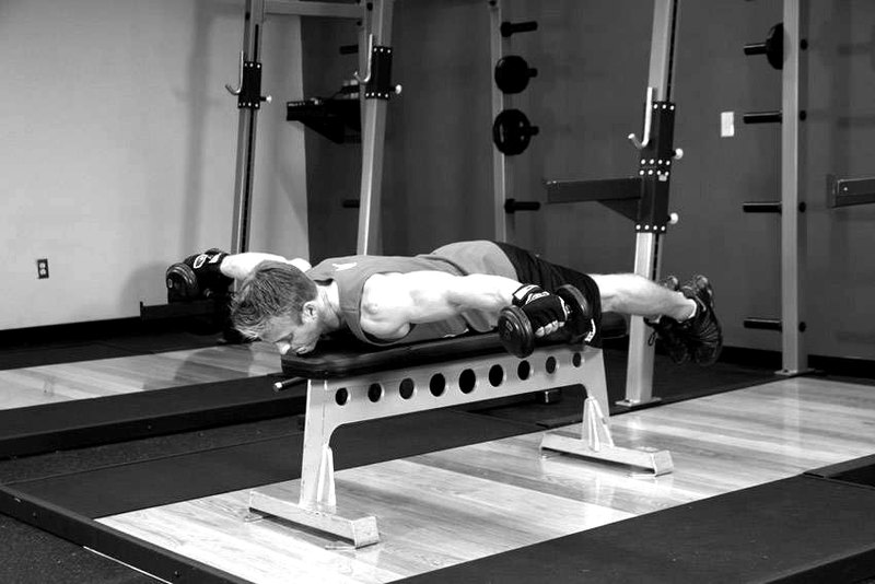 Lying Rear Delt Raise — start position demonstration photo