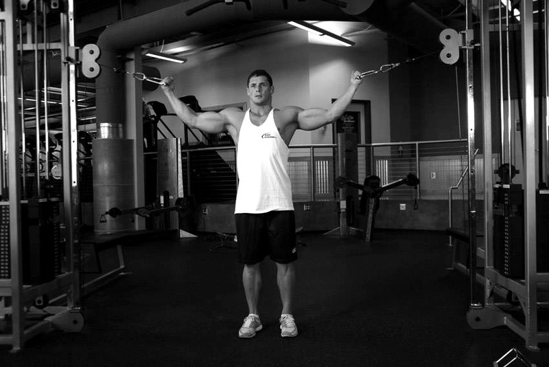 Overhead Cable Curl — start position demonstration photo