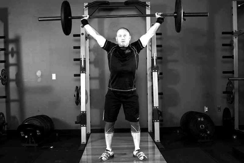 Overhead Squat — start position demonstration photo