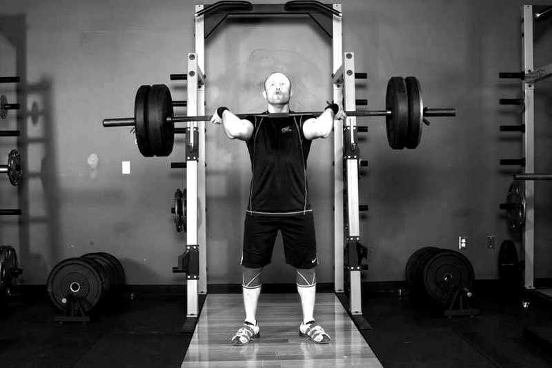 Power Jerk — start position demonstration photo