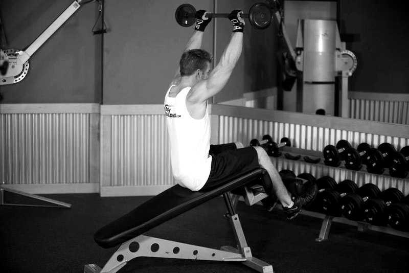 Press Sit-Up — end position demonstration photo