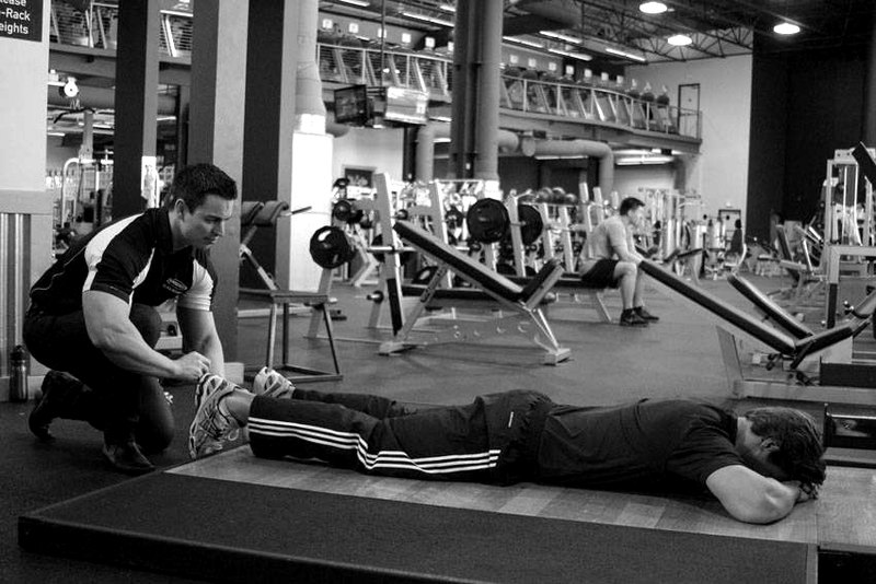 Prone Manual Hamstring — start position demonstration photo