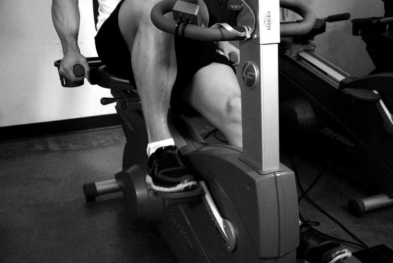 Recumbent Bike — end position demonstration photo