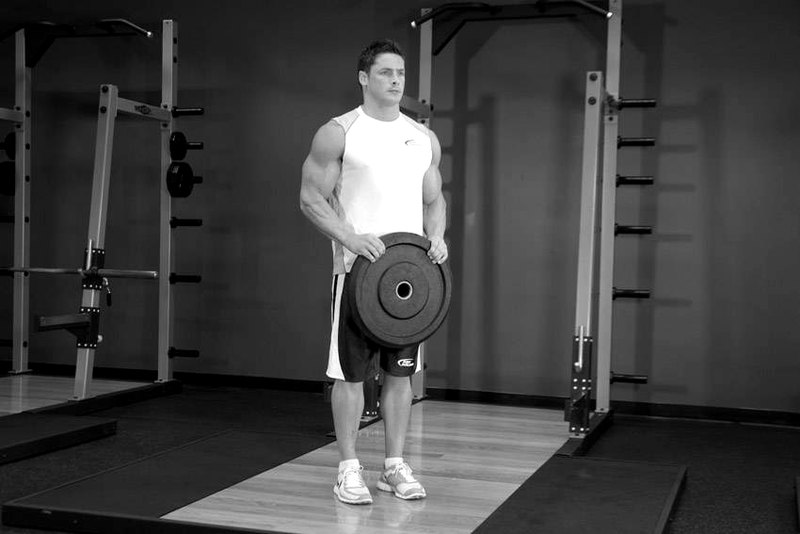 Reverse Plate Curls — start position demonstration photo