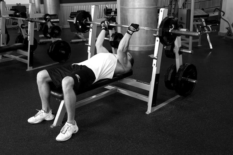 Reverse Triceps Bench Press — start position demonstration photo