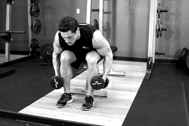 Seated Bent-Over Rear Delt Raise — start position demonstration photo