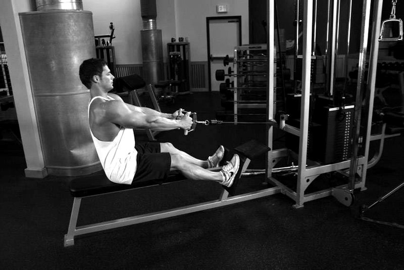 Seated Cable Row — start position demonstration photo