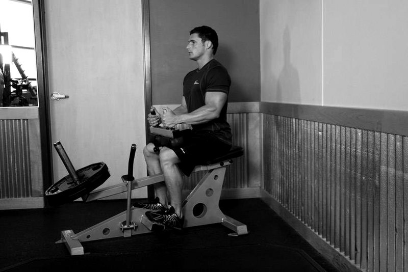 Seated Calf Raise — start position demonstration photo
