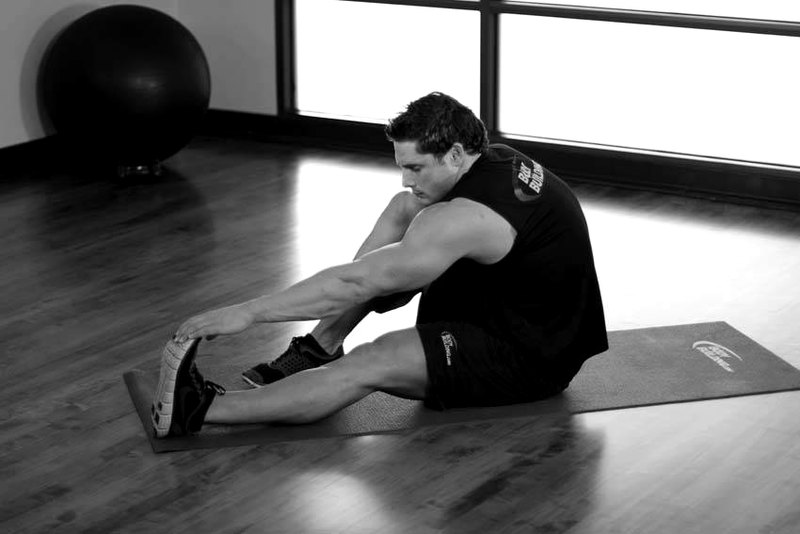Seated Calf Stretch — end position demonstration photo