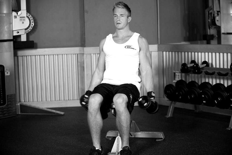 Seated Side Lateral Raise — start position demonstration photo