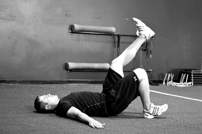 Single Leg Glute Bridge — start position demonstration photo