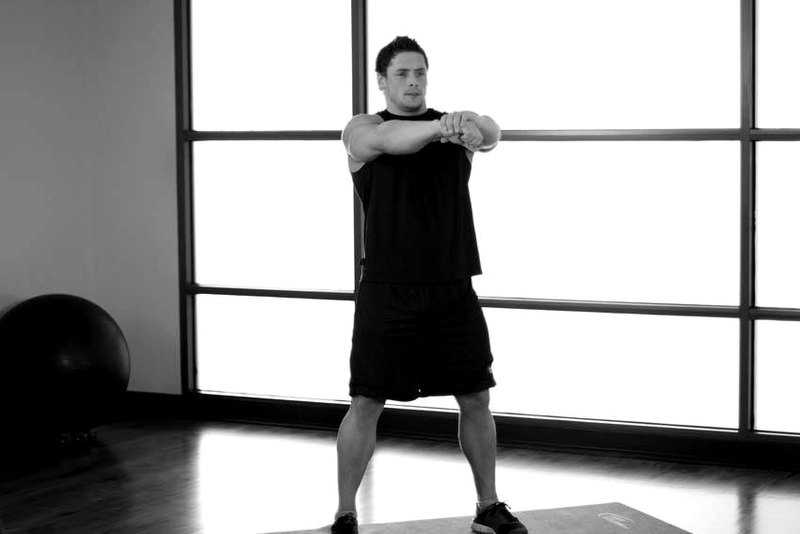 Sit Squats — start position demonstration photo