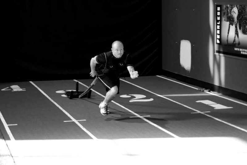 Sled Drag - Harness — start position demonstration photo
