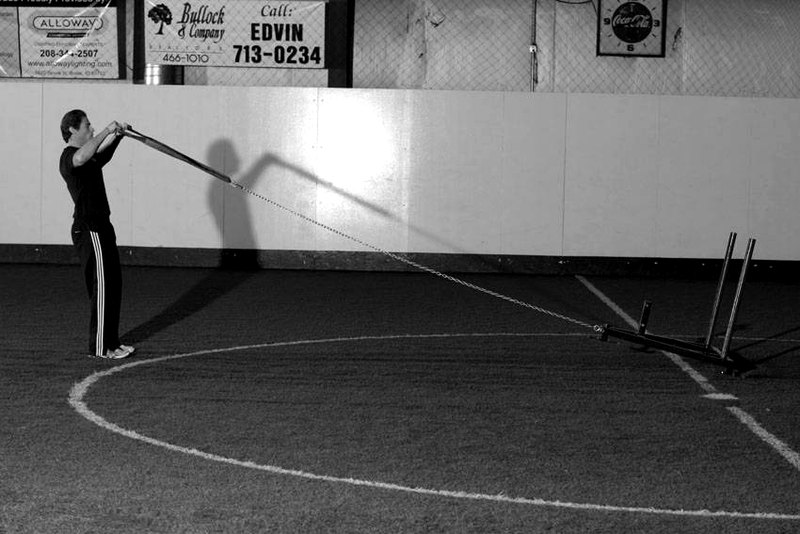 Sled Reverse Flye — end position demonstration photo