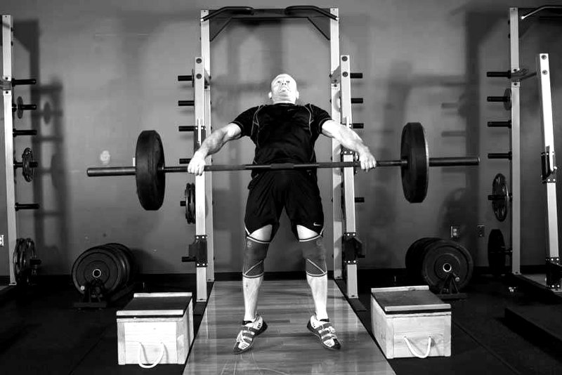Snatch from Blocks — end position demonstration photo