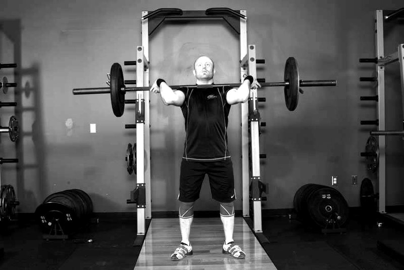 Squat Jerk — start position demonstration photo