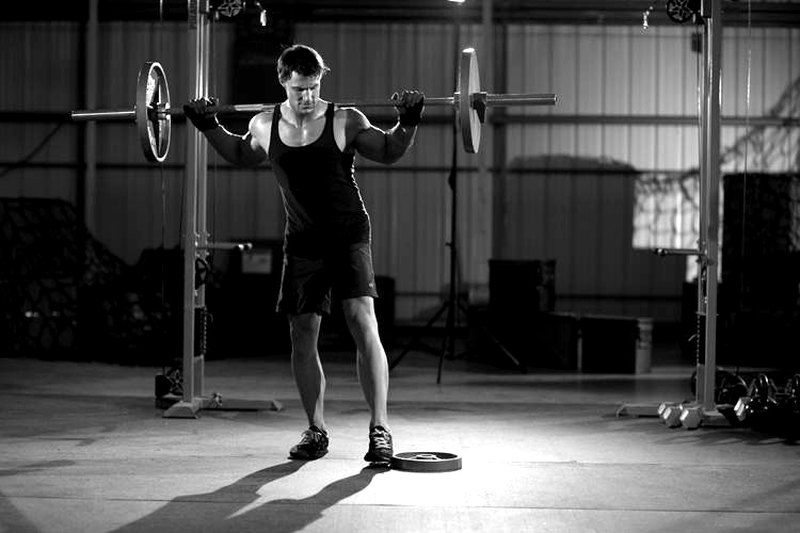 Squat with Plate Movers — start position demonstration photo