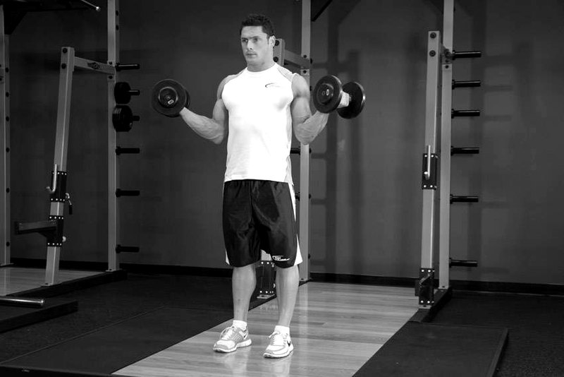 Standing Inner-Biceps Curl — end position demonstration photo