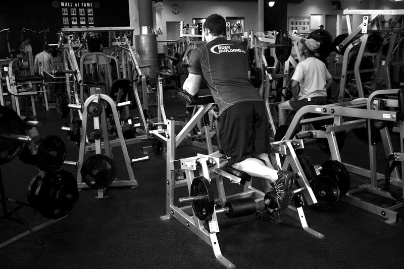 Standing Leg Curl — start position demonstration photo