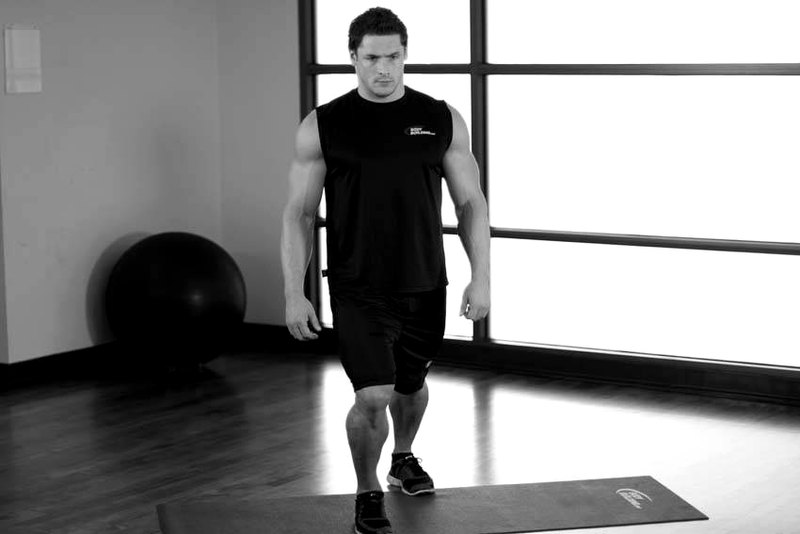 Standing Soleus And Achilles Stretch — end position demonstration photo