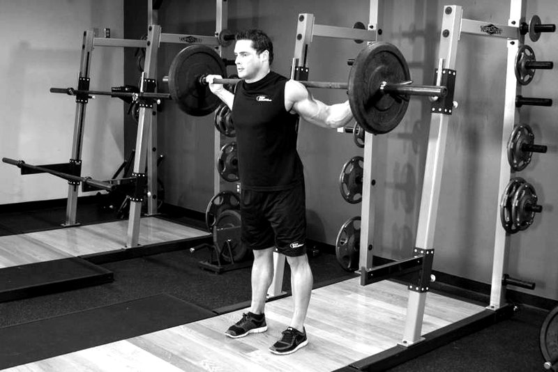 Stiff Leg Barbell Good Morning — start position demonstration photo