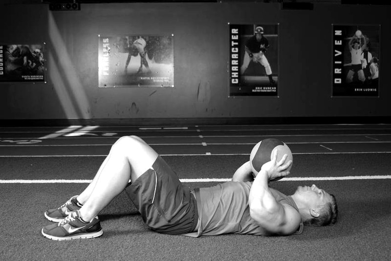 Supine Chest Throw — start position demonstration photo