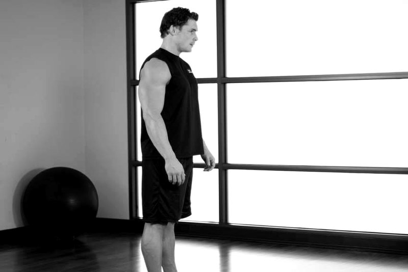 Upper Back Stretch — start position demonstration photo