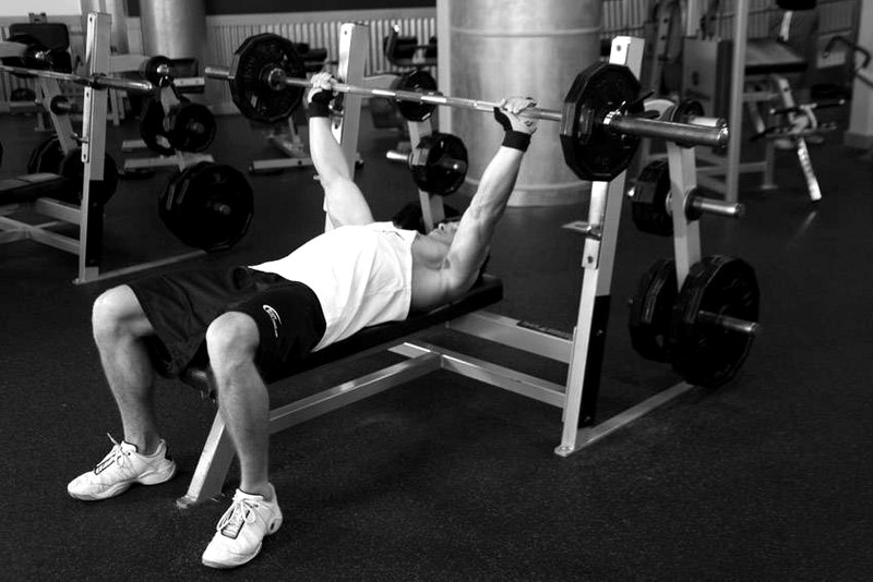 Wide-Grip Barbell Bench Press — start position demonstration photo