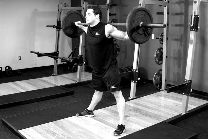 Wide Stance Barbell Squat — start position demonstration photo